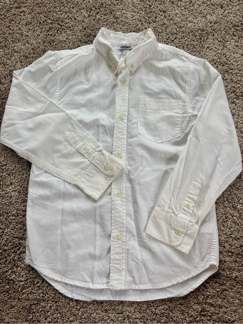 Boys Old Navy White Button-Down Shirt